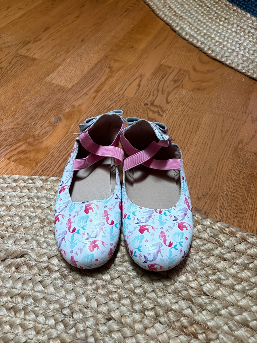 Monkey Feet Pink Mermaid Print Mary Janes